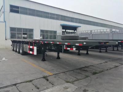 China 80 ton 40ft 45ft gebruikte 4 Axle Flatbed Semi Trailer Te koop