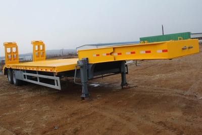 China 45 Ton 2 Axle Heavy Duty Low Bed-Aanhangwagen Mechanische Opschorting Te koop