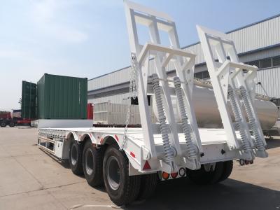 China 3 Axles Detachable Gooseneck Lowboy Trailers For Machine Transport for sale