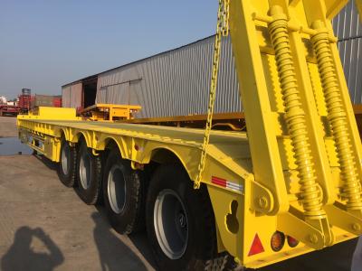 China 60T 100T 4 Axle Gooseneck Lowboy Trailer Te koop