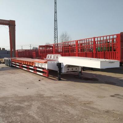 China Op zwaar werk berekende 4 Axle Lowbed Semi Trailer Te koop