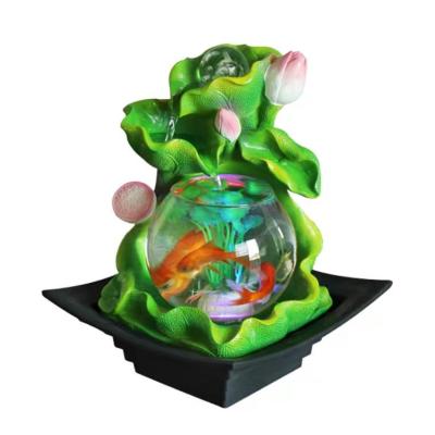 China Contemporary wholesale novelty resin led light mini garden fountain for garden decoration for sale