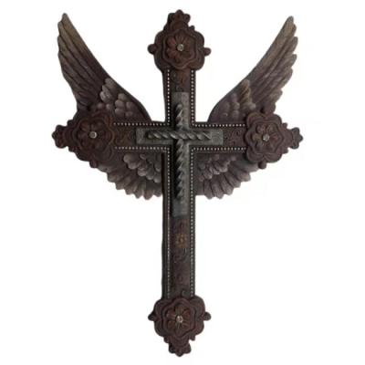 China Europe crafts wall decoration high quality polyresin religious cross handmade home decoration for sale