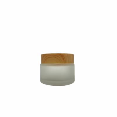 China Hot Sale Cream Frosted Glass Jar 100ml For Cosmetic Cream for sale