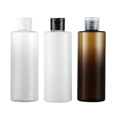 China BEAUTY PACKAGING 200ml Round Shape Empty PET Plastic Bottle With Flip Top Cap For Cleaning for sale