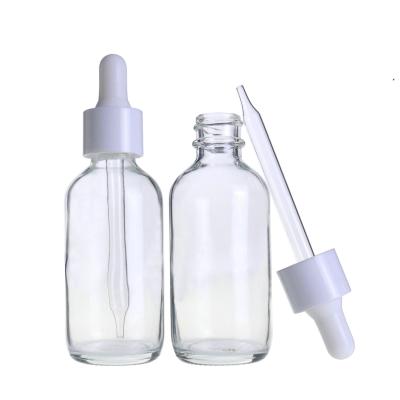 China Personal Care 30ml 50ml 100ml Clear Glass Dropper Bottle For Essential Oil for sale