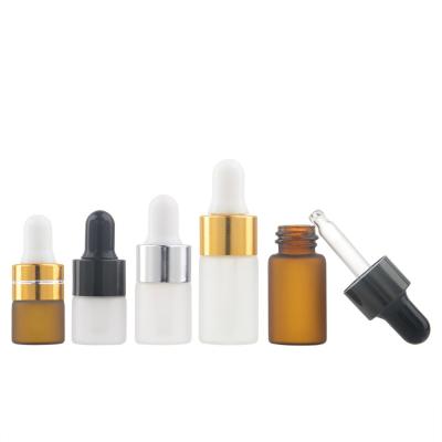 China Personal Care 5ml 10ml Small Size Screen Printing Essential Oil Glass Dropper Bottle for sale