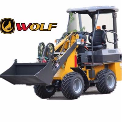 China Building Material Shops Mini Farm Tractor Loader Wolf Multi 750 Wheel 550 Kg Mini Loader With Parts for sale