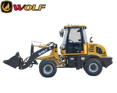 China Best Quality Hotels Small Shovel Loader Wolf Brand WL160 Wheel Loader With Hydraulic Pump for sale