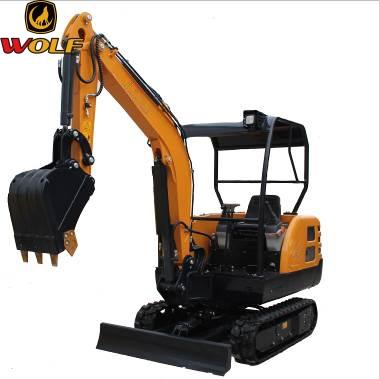 China Hotels WOLF WE22 mini excavator price, china mini excavator price, mini crawling excavator price for sale