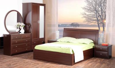 China Cheap Apartment Modern Bedroom Collection by Queen Bed and Nightstand with Drawer of chest for sale