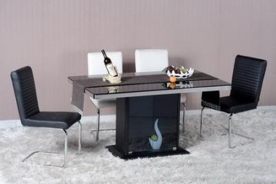 China Modern Dining Room Furniture,Stainless Steel/Glass Storage Dining Table for sale