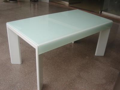 China Modern Dining Room Furniture,Tempered Glass/White High Glossy Dining Table for sale