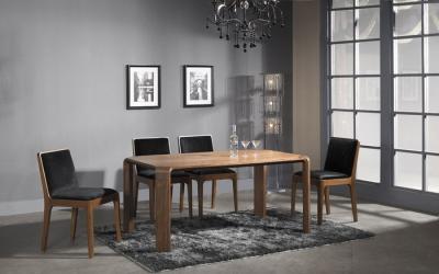 China Modern Dining Room Furniture,Walnut Wood Dining Table,Chiars for sale