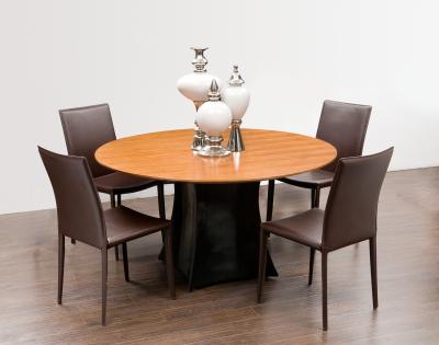 China Modern Dining Room Furniture,Walnut Wood Dining Table,Metal/PU Chiars for sale