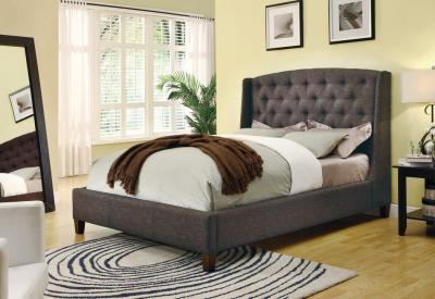 China Upholstered Bed, Upholstered Headboard, Hotel Furniture, Fabric Bed for sale