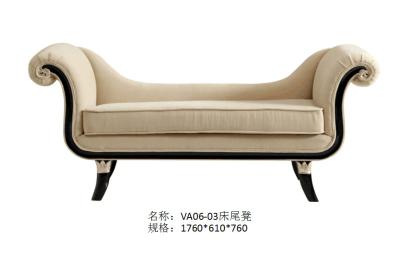 China Luxury leather Sofa bench sofa for Villa house Bedroom furniture and living furniture for sale