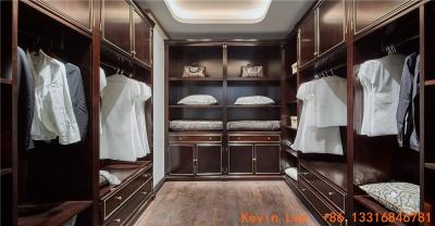 China Customized built-in furniture wardrobe closet by wood cabinets with Jewellry counter for Luxury house whole furniture for sale