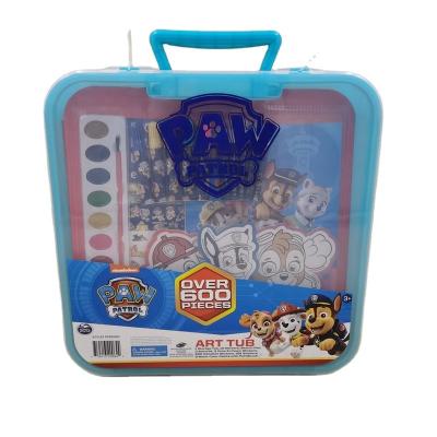 China Children Drawing Writing Education Children Wear Plastic Cartoon Art Stationery Drawing Painting Set for sale