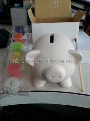 China Saving Money Customize Your Own Ceramic Design DIY Piggy Bank for sale