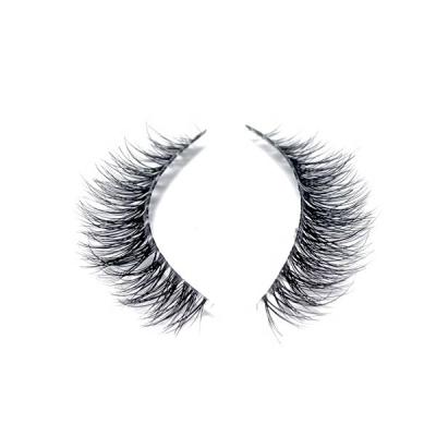 China Sunland Natural Handmade Wholesale Natural False Eyelash Bottom Mink Short Lashes 8mm 10mm Clear 12mm Strip Mink Eyelash for sale