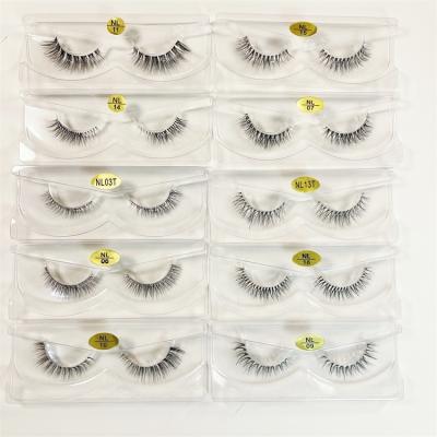 China Qingdao Sunland Natural Natural Mink Lashes 3D Natural Short Looking Lashes 6MM 8MM 10MM 13MM 15mm Mink Eyelash for sale