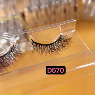 China Light Weight 100% Handmade Long Lashes Natural Round Soft Synthetic Fiber Look Material China OEM False Eyelashes Custom Made for sale