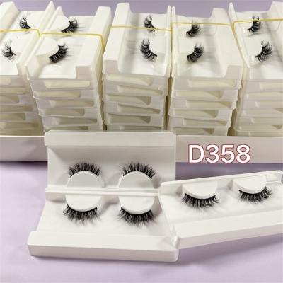 China Flew Most Popular Half Short Corner Lashes Wholesale Half Mink Lash Eyelashes With Custom Eyelash Packaging for sale