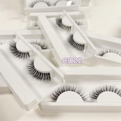 China Qingdao Sunland Clear Thin Tape Mink Eyelashes 10mm15mm False Mink Eyelashes Invisible Private Label False Mink Eyelashes for sale