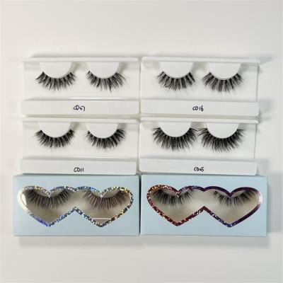 China Qingdao Sunland Tape Wholesale 3D PBT Fiber Clear Clear Mink Wispy Private Label Lashes Clear for sale