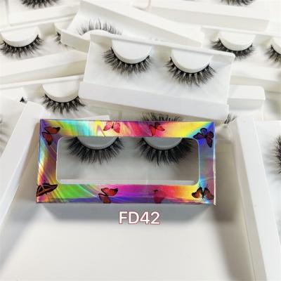 China China Sunland natural custom cruelty free faux mink eyelash 15mm vegan eyelash 5d eye lashes for vegan lash in printing lash boxes for sale