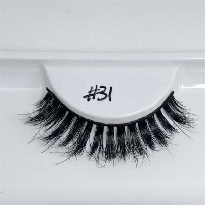 China #16 natural wholesale 100% real horse hair lashes half eyelash horselashes with my order lashbox packing for sale