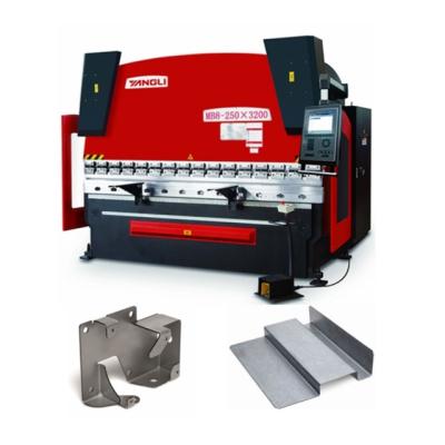 China High quality hotels 4mm sheet cnc bending machine 3+1 shaft pressbrake bender 250ton*3200 for sale