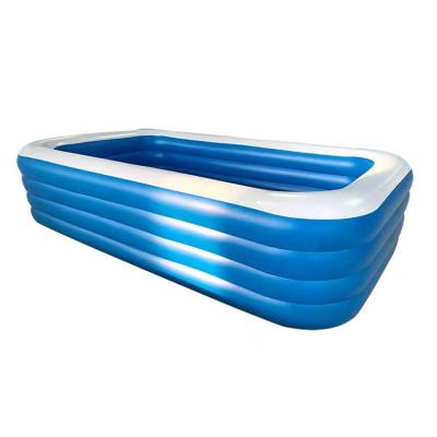 China PVC 305CM Rectangular Play Pool Four Layers Four Rings Family Pool Durable Inflatable Kids Summer Adults for sale