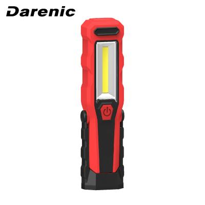 China Multifunctional Darenic 3W COB+1W LED Rechargeable Portable Inspection Work Light with Hook and Magnet Base for sale