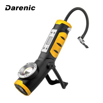 China 195/65R15 0-35PSI Darenic Digital Multifunctional Rechargeable Tire Inflator with Led Flood Light and Warning Light Emergency Hammer for Car for sale