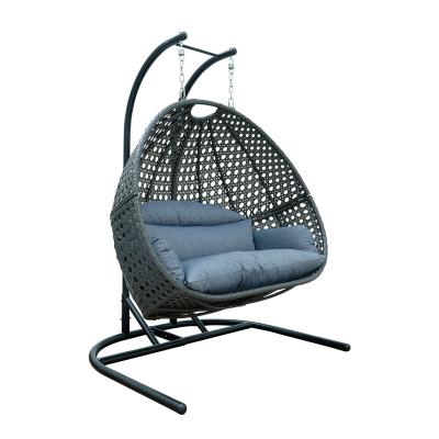 China Weather Furniture USA In Running Shipping 2 People Balcony Egg Swing Chair Free Hanging for sale