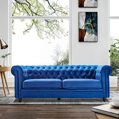 China Usa Traditional Modern Tufted Velvet Sofa Couch Mid Century Contemporary Stock Fast Delivery for sale