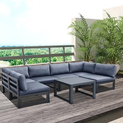 China Weather Outdoor Furniture USA In Stock Fast Delivery Outdoor Furniture 6 Seats Mid Century Teak Outdoor Sleeper Sofa for sale