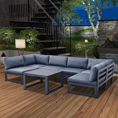 China TY-0037 USA Weather Outdoor Furniture In Stock Fabric Aluminum Alloy Sofa Free Shipping Outdoor Garden Furniture for sale