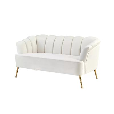 China Convertible Hot Sale Cheap Shell Shaped Fabric Pouf Wedding Loveseat for sale