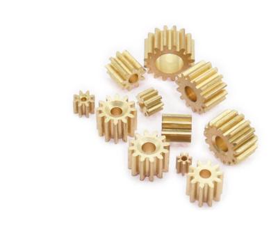 China Hotels 0.5M Modulus 7T 8T 9T 10T 11T 12T 13T 16T Teeth Metal Copper Gear For Shaft Transmission Gear Fit 1mm 1.5mm 2mm 2.3mm Shaft for sale