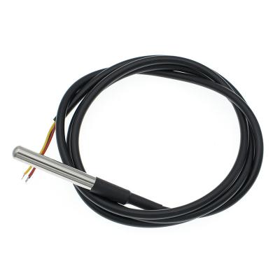 China DS18B20 DS18B20 Package 1meter/3meters Cable 18b20 Temperature Probe Temperature Sensor Stainless Steel Waterproof Temperature Sensor for sale