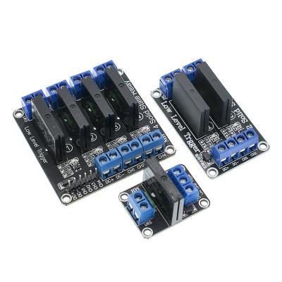 China 5V 1/2/4/8 Channel SSR Solid State Relay Module G3MB-202P 240V 2A Low Level Output With Resistive Fuse For Arduin0 1 2 4 8 Way Solid State Relay Module for sale