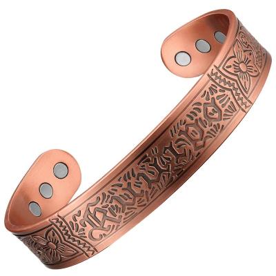 China MagEnergy Bio Cuff Energy CLASSIC Wide Magnetic Copper Bracelet for Joint Pain and Back Pain for sale