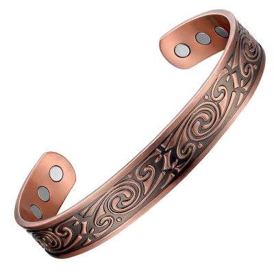 China Arthritis CLASSIC Pure Copper Bracelet Unisex Therapeutic Copper Magnetic Bracelet for Pain Relief for sale