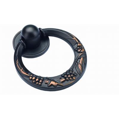 China Traditional Zinc Alloy Black Cabinet Pull Drawers Around Ring Knob Handle for sale