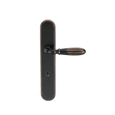 China Apartment Luxury Brass Door Lock For Home Entry With Mortise Handle Mortise Lever Door Lock In Black for sale