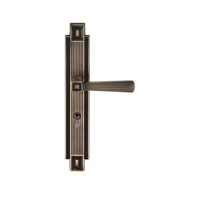 China Apartment Luxury Brass Door Lock for Home Entry with Mortise Handle Mortise Lever Door Lock in Antique Brass for sale