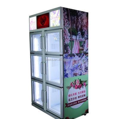 China Low Cost Commercial Fresh Vegetable Fruit Flower Lattice Vending Machine Temperature Control Built High Quality Market Tested For 4 Years en venta